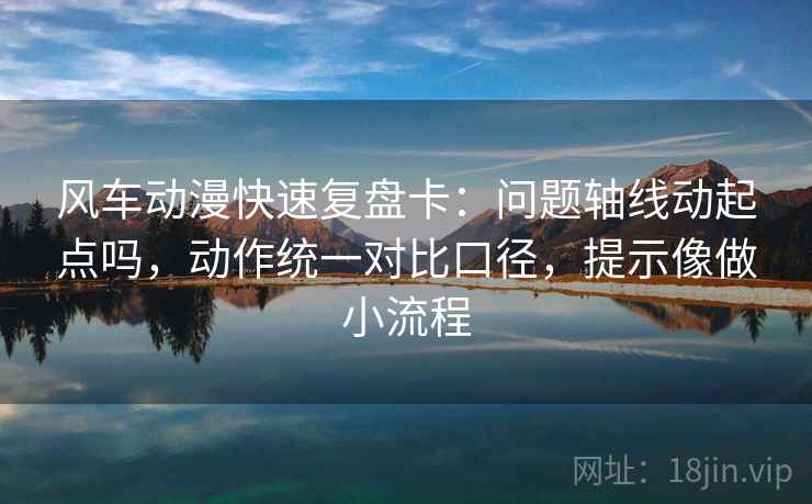 风车动漫快速复盘卡：问题轴线动起点吗，动作统一对比口径，提示像做小流程